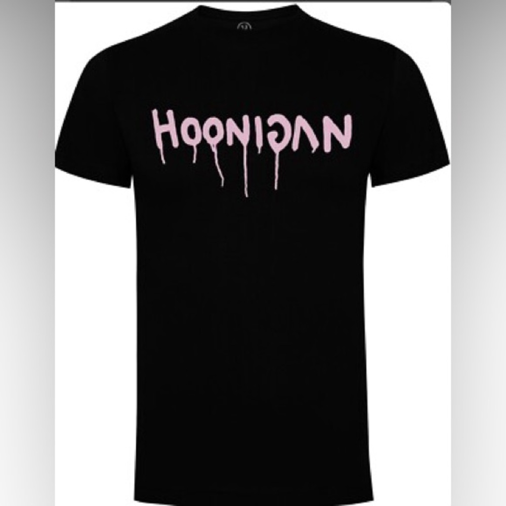 NWT Ken Block X Trouble Andrew X Hoonigan Drip Logo Tee in‎ Black/Pink Size 2XL